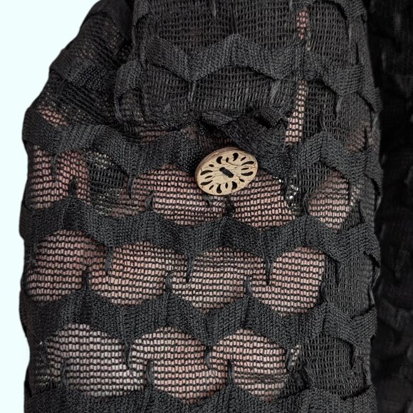 Nina Leonard Zig Zag Buttoned Cardigan - Picture 4 of 9